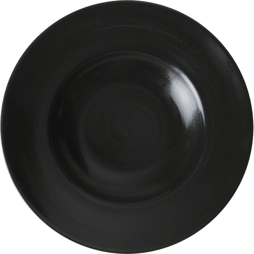 Studio Glaze Black Almost Midnight Fine Bone China Rimmed Bowl