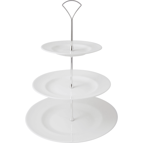 White fine bone china cake stand