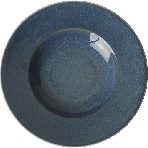 Candied Sky Blue Fine Bone China rimmed bowl