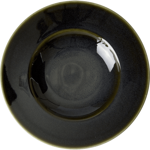 Art Glaze Clouded Smoke Fine Bone China Rimmed Bowl