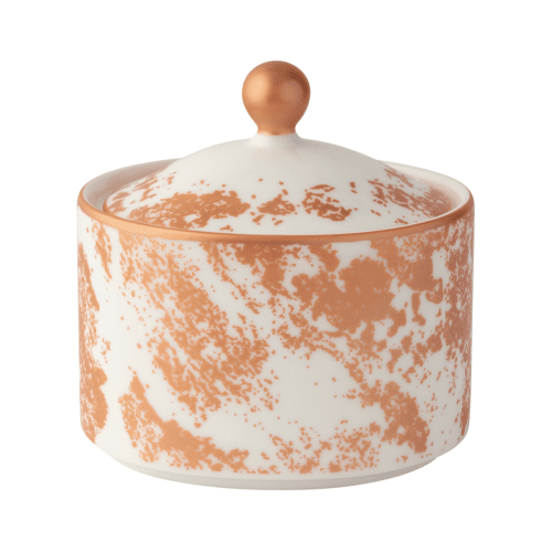 Copper fine bone china covered sugar