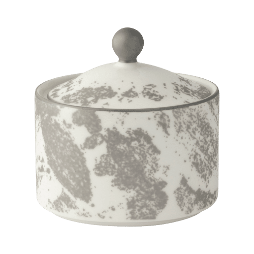 Grey fine bone china covered sugar