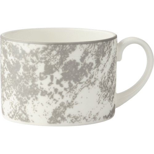 Grey fine bone china teacup