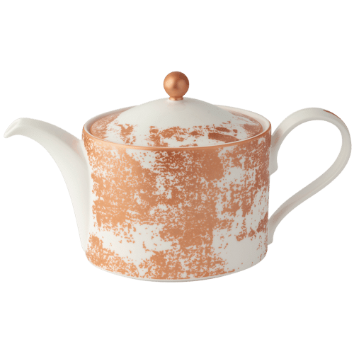 Copper fine bone china teapot