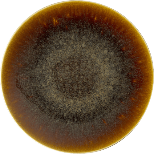 Art Glaze Flamed Caramel Fine Bone China Bowl