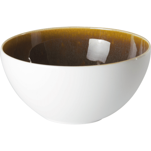 Art Glaze Flamed Caramel Fine Bone China Bowl