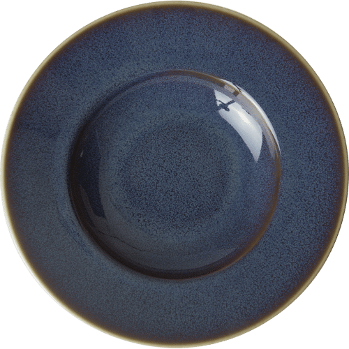Art Glaze Clouded Smoke Purple Fine Bone China Rimmed Bowl