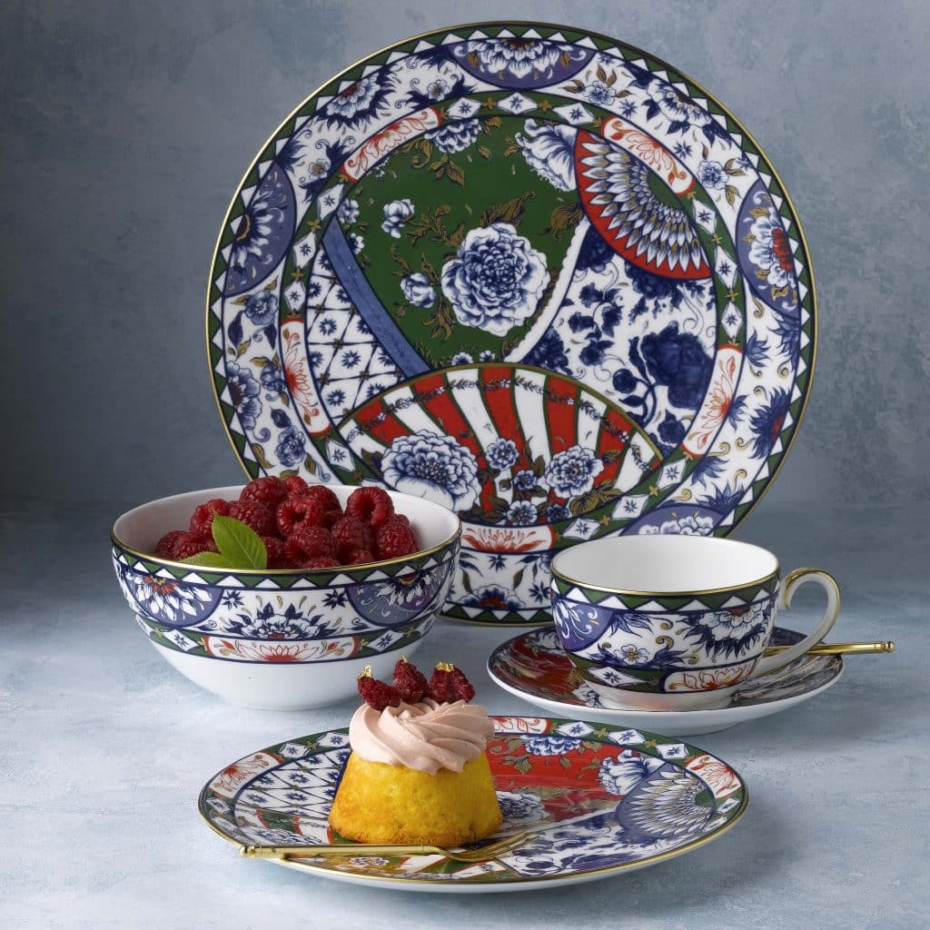 Victorias Garden fine bone china place setting