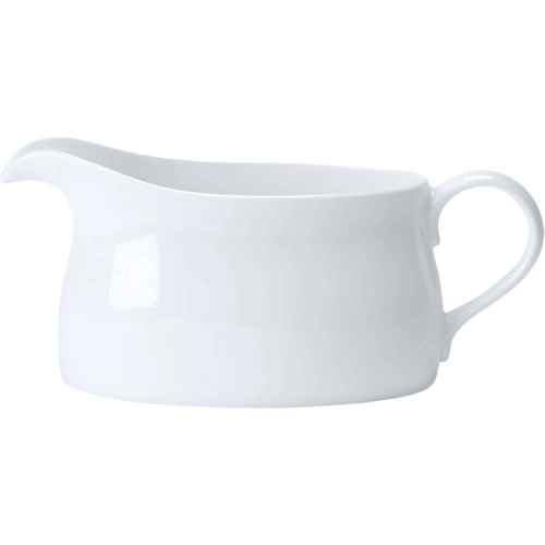 White fine bone china sauce boat