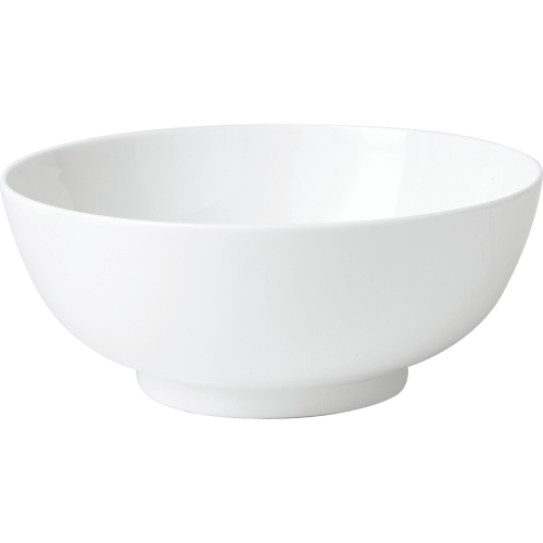 White fine bone china salad bowl