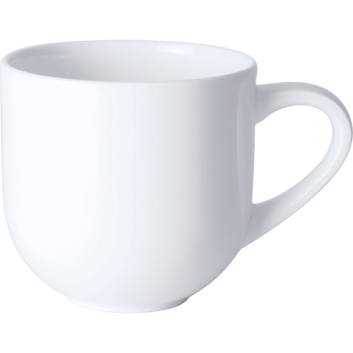 White fine bone china mug