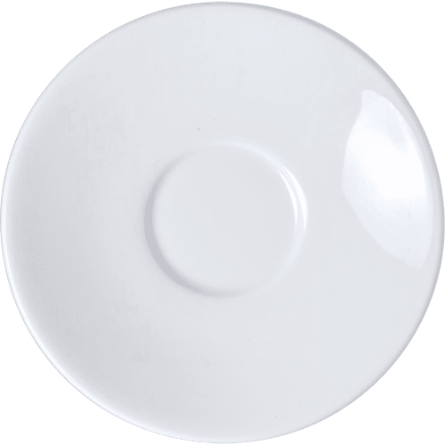 White fine bone china tea saucer