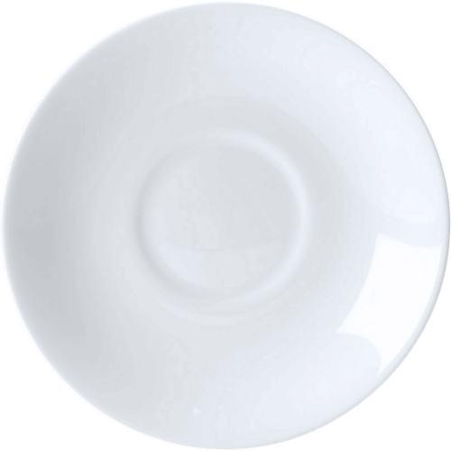 White fine bone china tea saucer