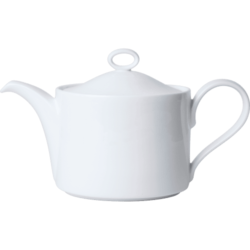 White fine bone china teapot