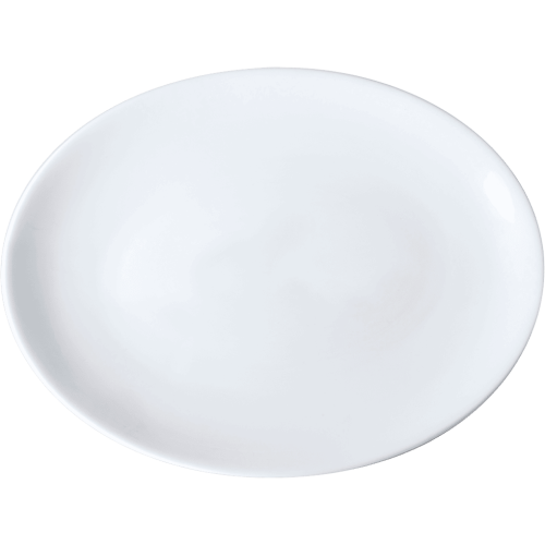 White fine bone china oval tray