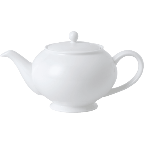 White fine bone china teapot