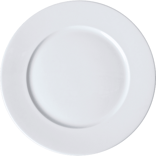White fine bone china plate