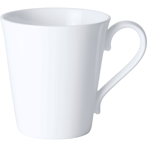 White fine bone china mug