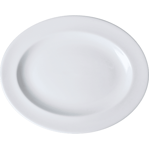 White fine bone china oval platter