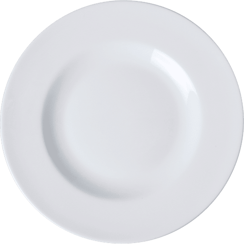 White fine bone china plate