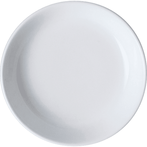 White fine bone china sauce dish
