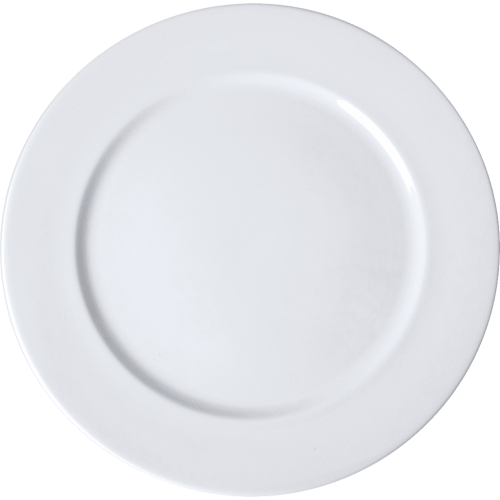 White fine bone china service plate