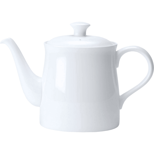 White fine bone china teapot