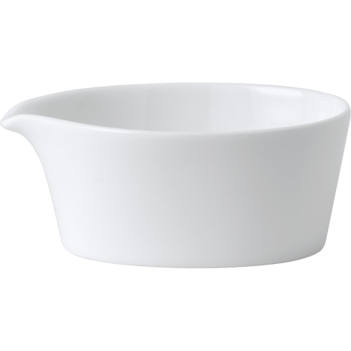 White fine bone china sauce boat