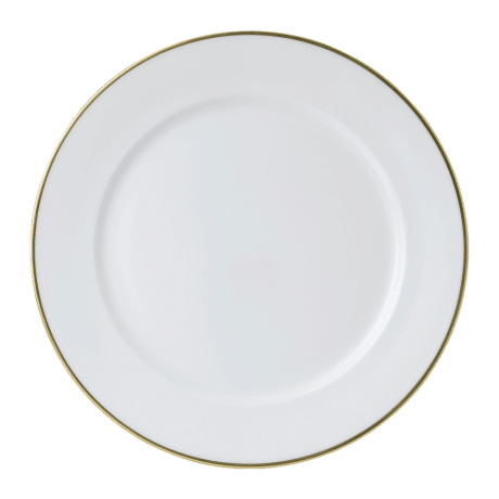 Accentuate White and Gold Fine Bone China Plate