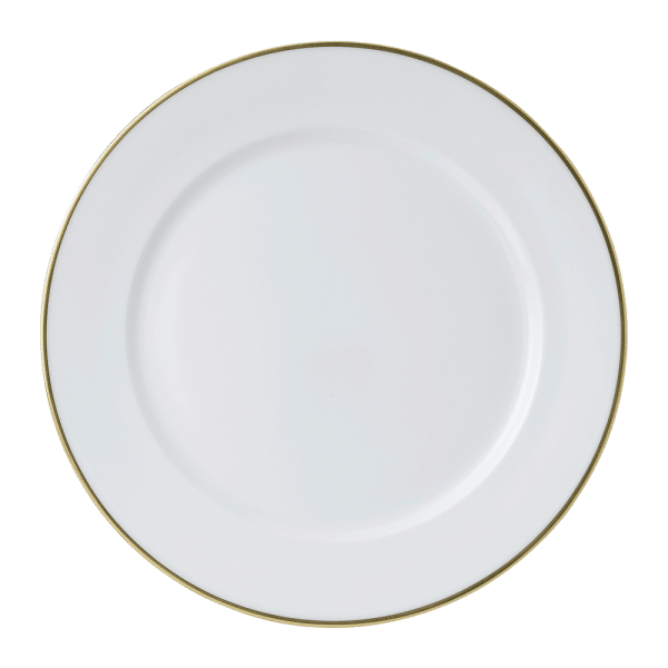 Accentuate White and Gold Fine Bone China Plate