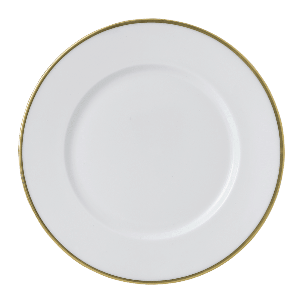 Accentuate White and Gold Fine Bone China Plate