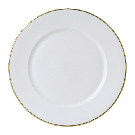 Accentuate White and Gold Fine Bone China Plate