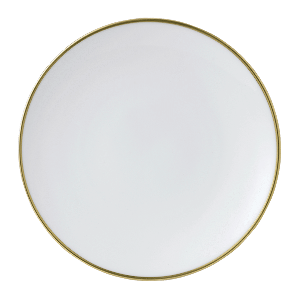 Accentuate White and Gold Fine Bone China Plate