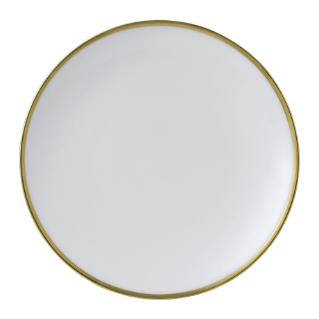 Accentuate White and Gold Fine Bone China Plate