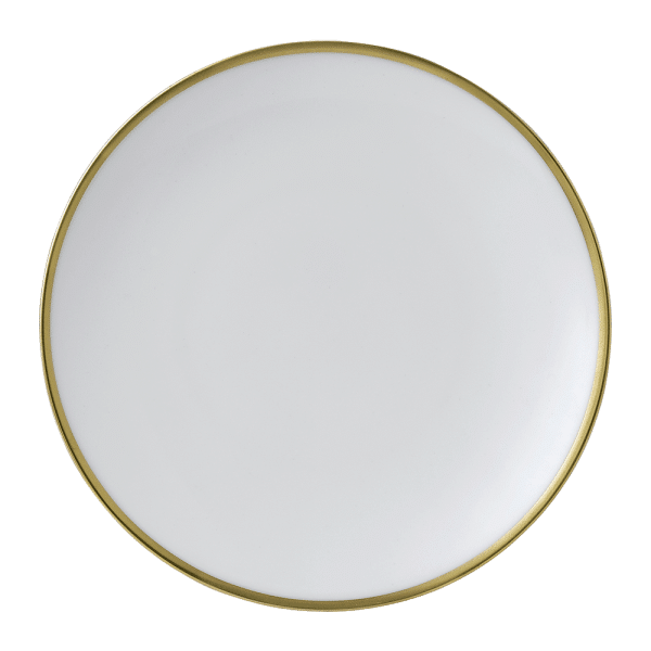 Accentuate White and Gold Fine Bone China Plate
