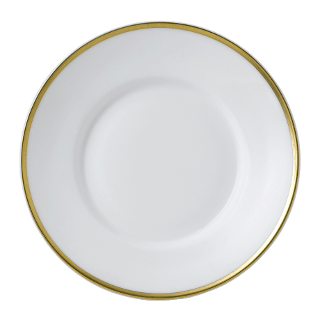 Accentuate White and Gold Fine Bone China Plate