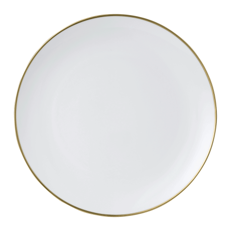 Accentuate White and Gold Fine Bone China Plate