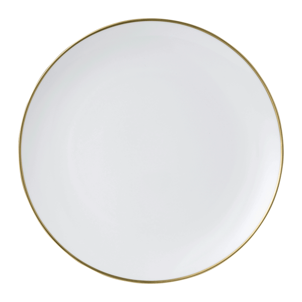 Accentuate White and Gold Fine Bone China Plate