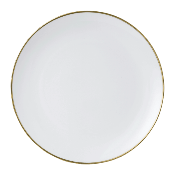 Accentuate White and Gold Fine Bone China Plate