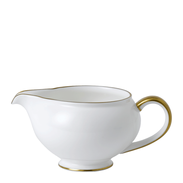 Accentuate White and Gold Fine Bone China Cream Jug