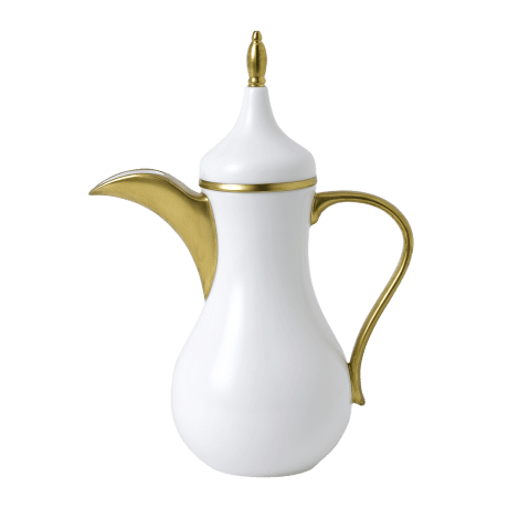 Accentuate White and Gold Fine Bone China Coffee Pot