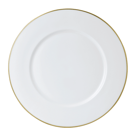 Accentuate White and Gold Fine Bone China Plate