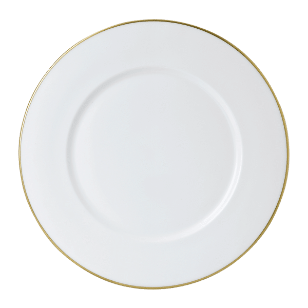 Accentuate White and Gold Fine Bone China Plate