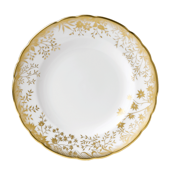 Arboretum fine bone china salad plate white and gold