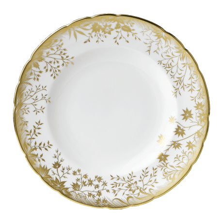 Arboretum White and Gold Dinner Plate Fine Bone China