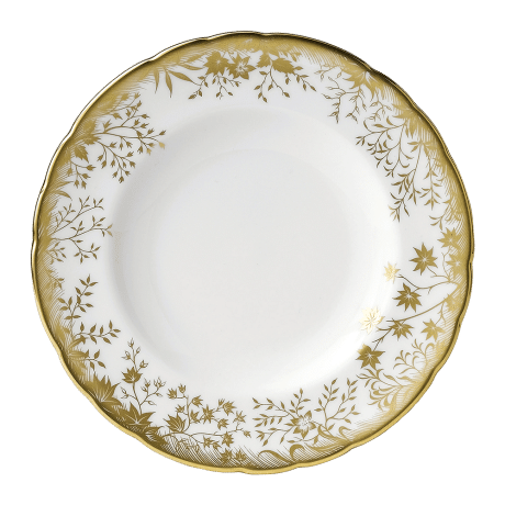 arboretum fine bone china side plate white and gold