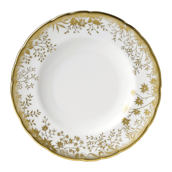 arboretum fine bone china side plate white and gold