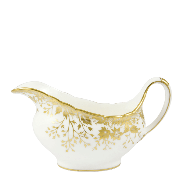 Arboretum Sauce Boat Fine Bone China White and Gold