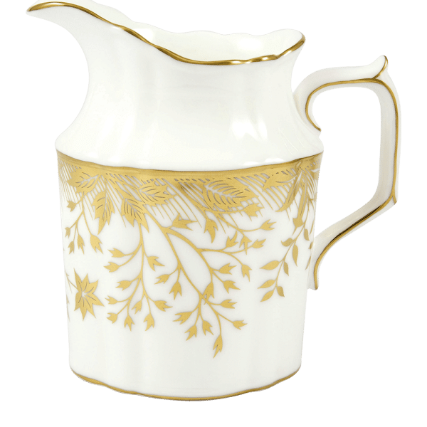 Arboretum Cream Jug Fine bone china white and gold