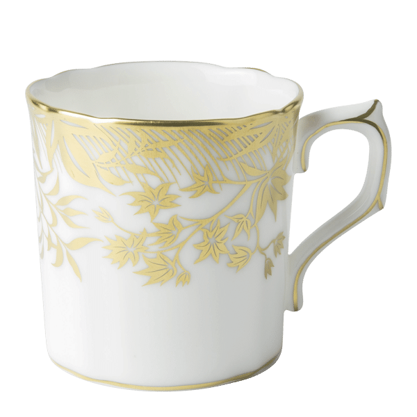 Arboretum Coffee Cup Fine Bone China White and Gold